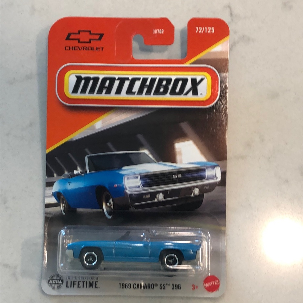 Matchbox Blue Chevrolet Camaro SS 396